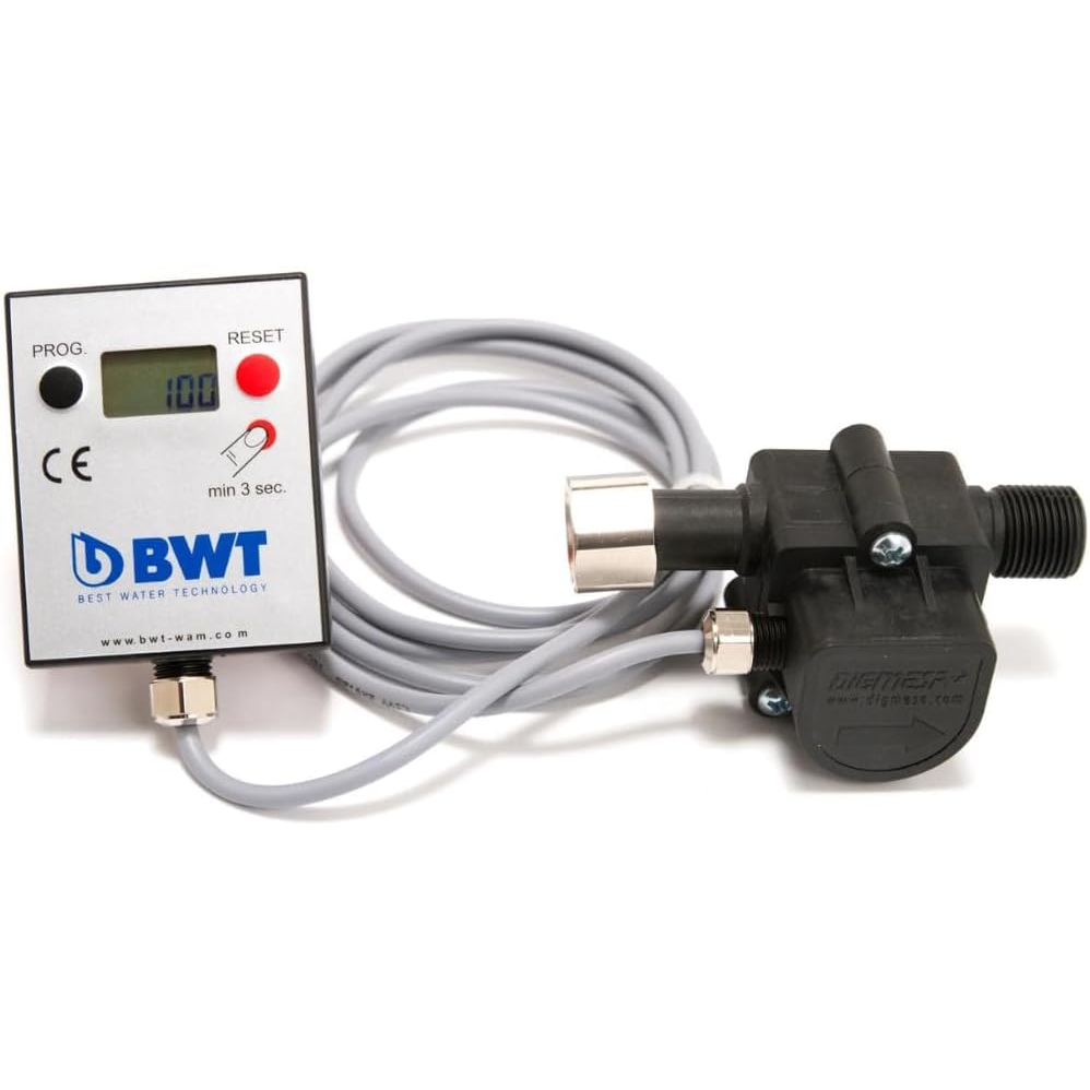 BWT Aquameter High Flow Water Filter Meter 3/8" with LCD Display