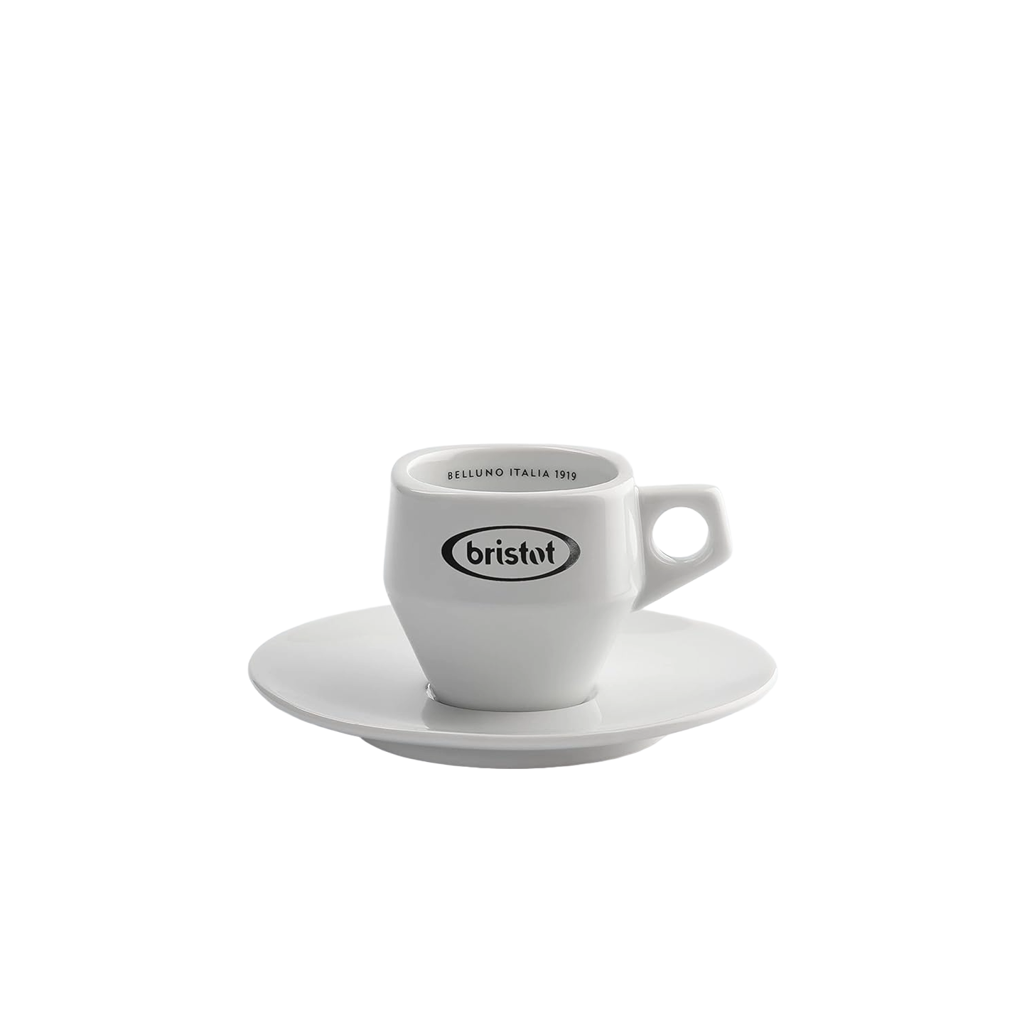 Caffè Bristot Dolomit Espresso Cups with Saucers – 2.46 oz / Set of 6