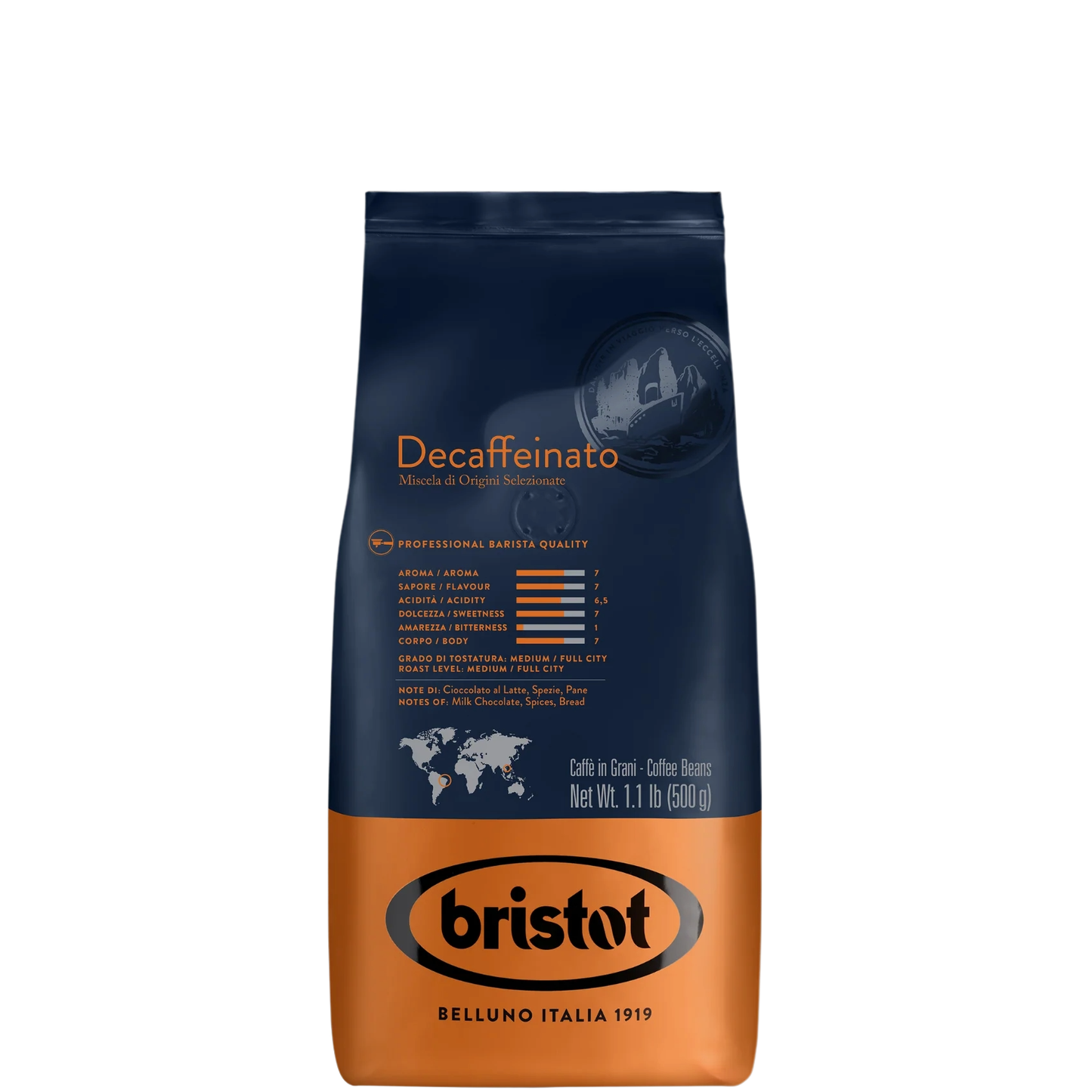 Caffè Bristot Decaffeinato (1.1 lb / 500g)