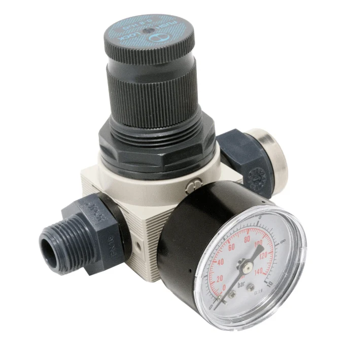BWT Inline Pressure Reducer Valve 3/8" BSP with Pressure Gauge