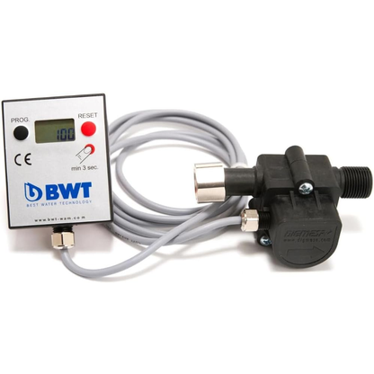 BWT Aquameter High Flow Water Filter Meter 3/8" with LCD Display