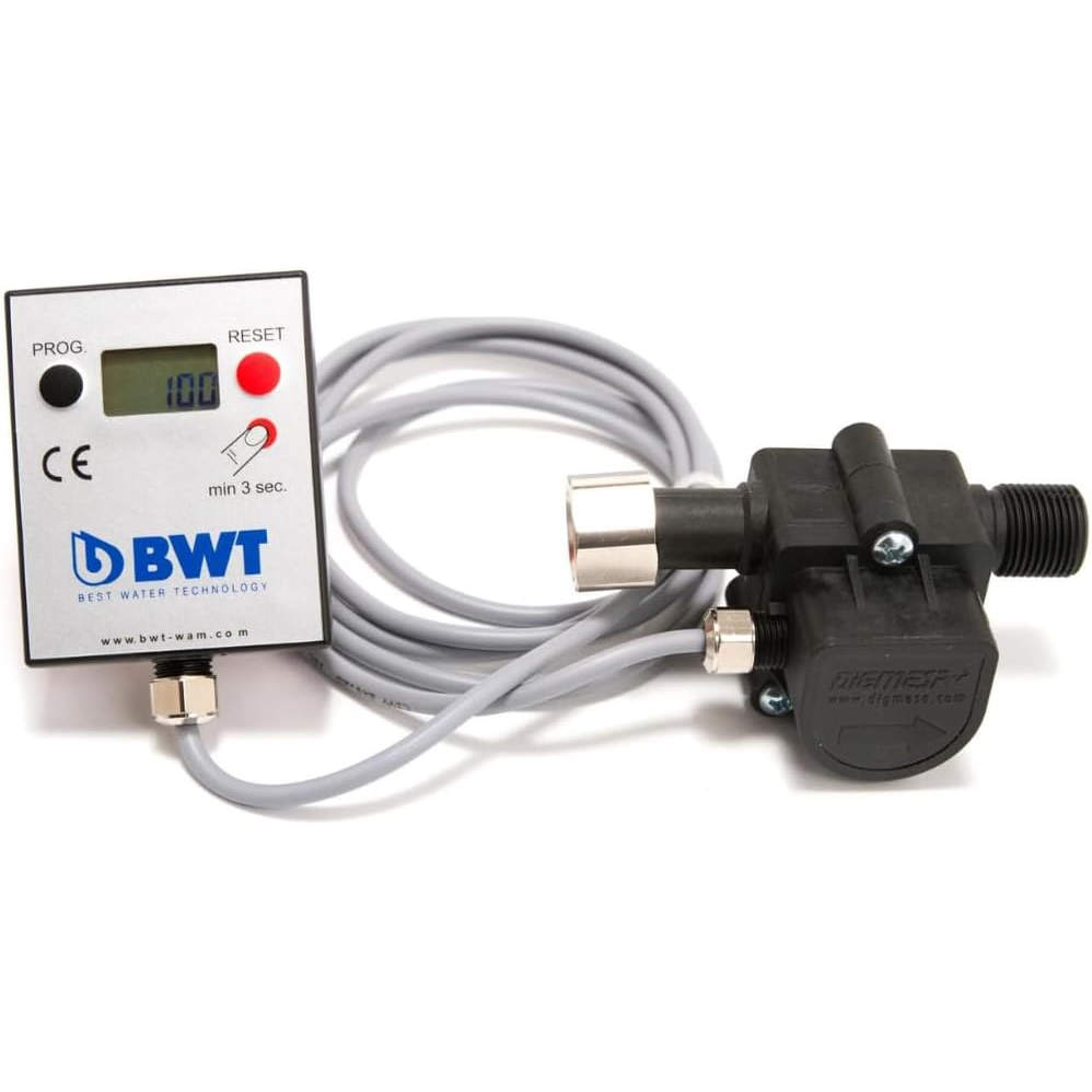 BWT Aquameter Low Flow Water Filter Meter 3/8" with LCD Display