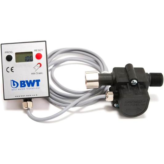 BWT Aquameter Low Flow Water Filter Meter 3/8" with LCD Display