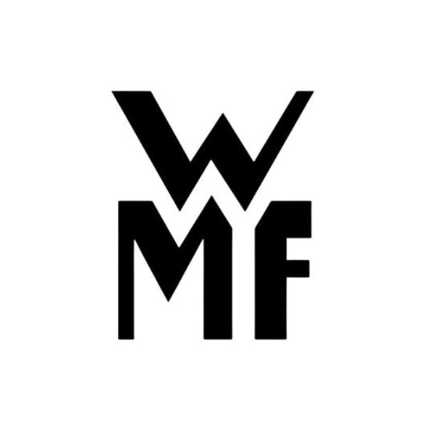 Black 'WMF' logo on a white background